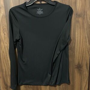 Cuddl Duds Sleek Black Long Sleeve Tee